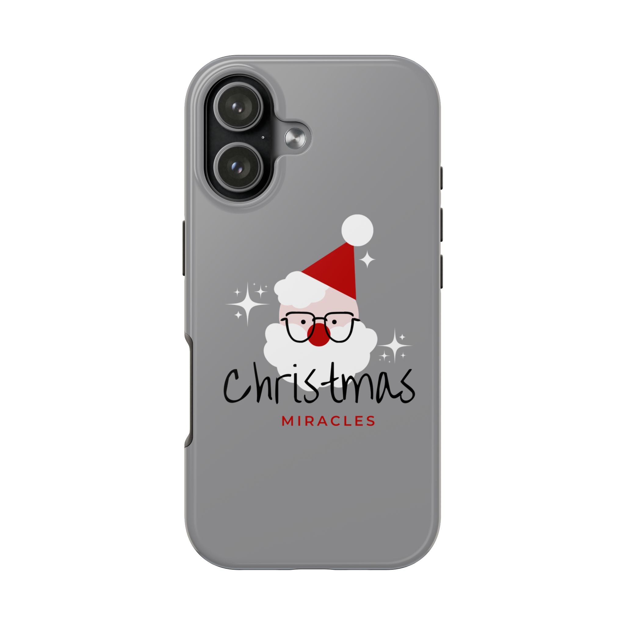 Christmas Miracles Tough Phone Case — Santa with Glasses Holiday Phone Cover