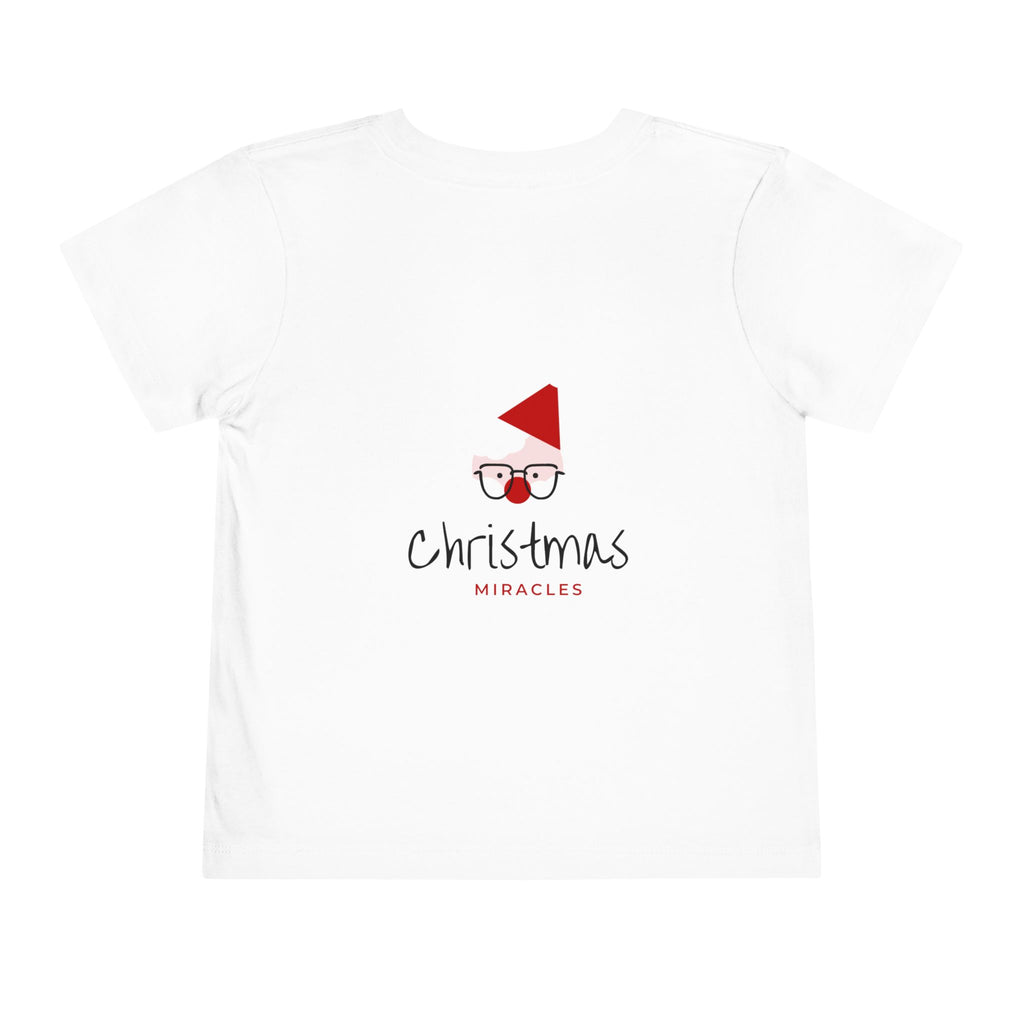 Merry Christmas Bell Wreath Santa's Newest Helper Toddler Tee | Holiday Kids Shirt
