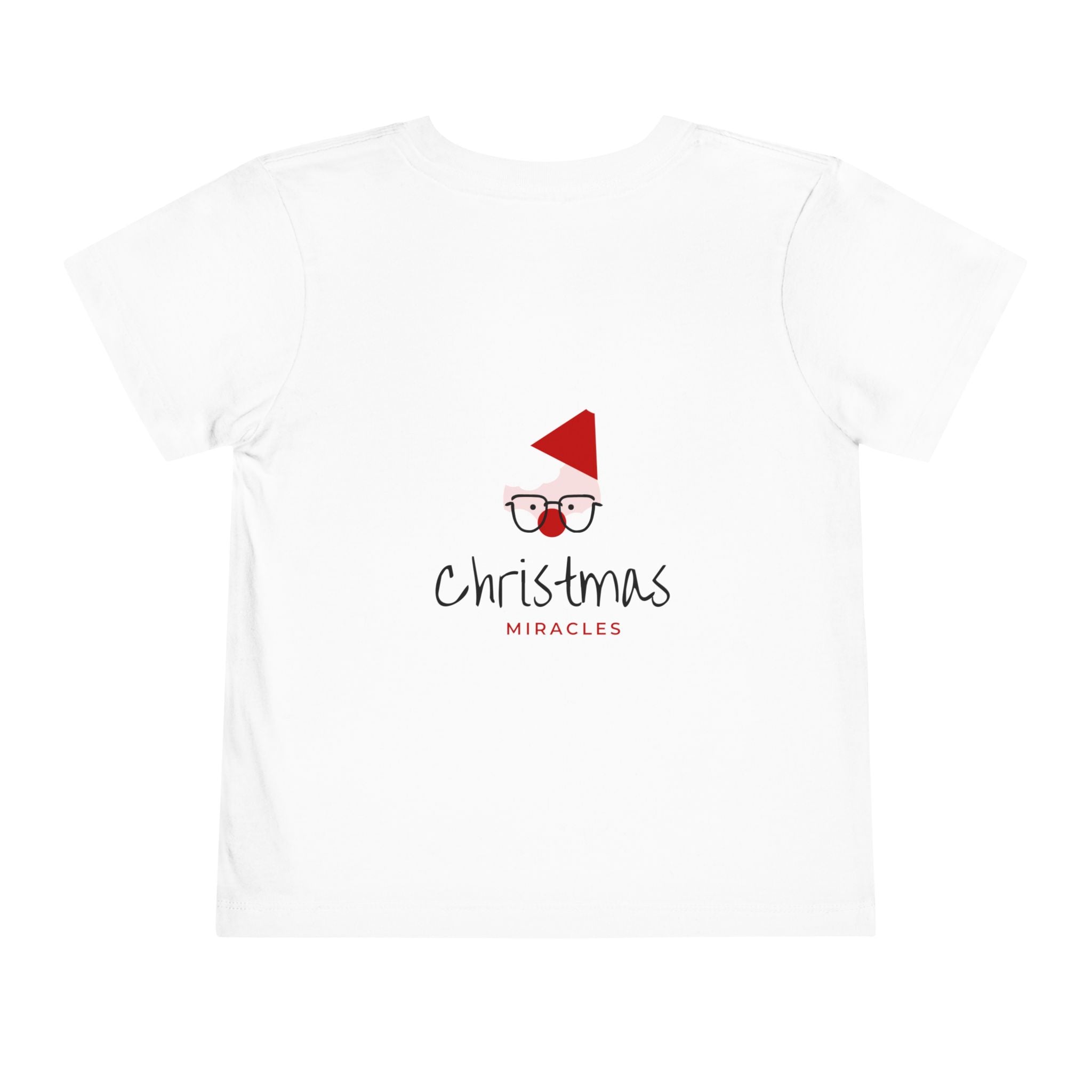Merry Christmas Bell Wreath Santa's Newest Helper Toddler Tee | Holiday Kids Shirt