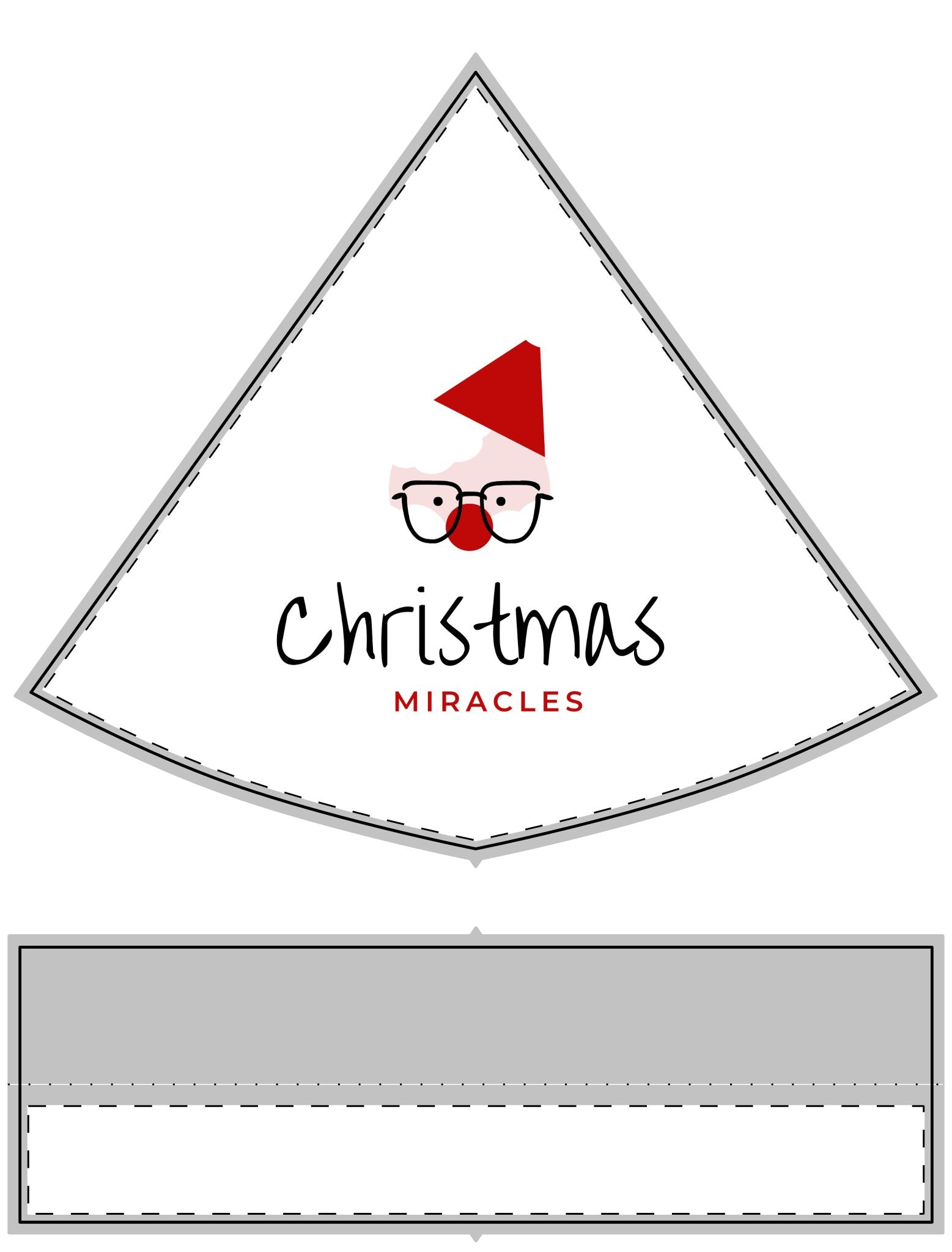 Christmas Miracles Santa Hat - Holiday Pet/Child Cone Hat